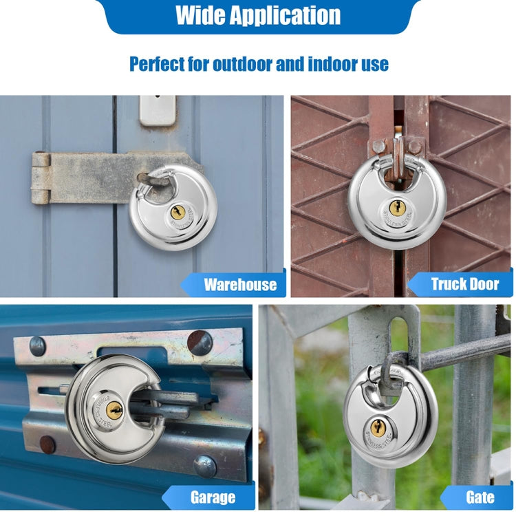 90mm Household Anti-Theft Rust-Proof And Waterproof Pure Copper Core Round Padlock - Padlocks by PMC Jewellery | Online Shopping South Africa | PMC Jewellery | Buy Now Pay Later Mobicred