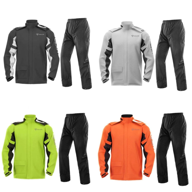 SULAITE Outdoor Motorcycle Riding Full Body Split Raincoat Suit, Size: XXXL(Orange)