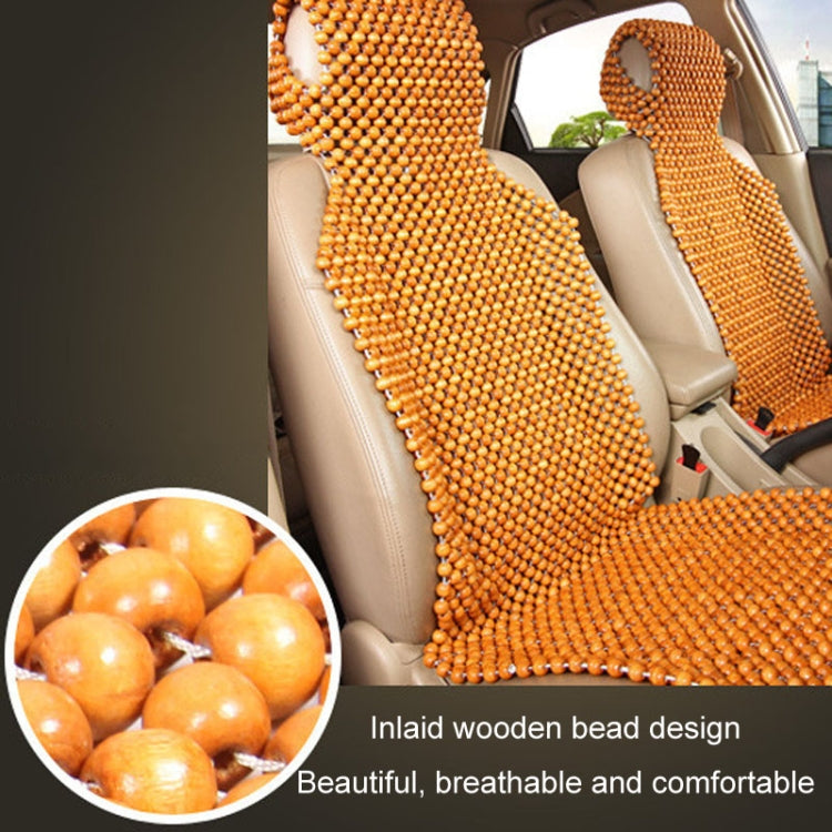 Car Wood Beaded Cushion Universal Car Seat Cover Summer Interior Supply(Beige) - Seat Accessories by PMC TechLife | Online Shopping South Africa | PMC TechLife | Buy Now Pay Later Mobicred