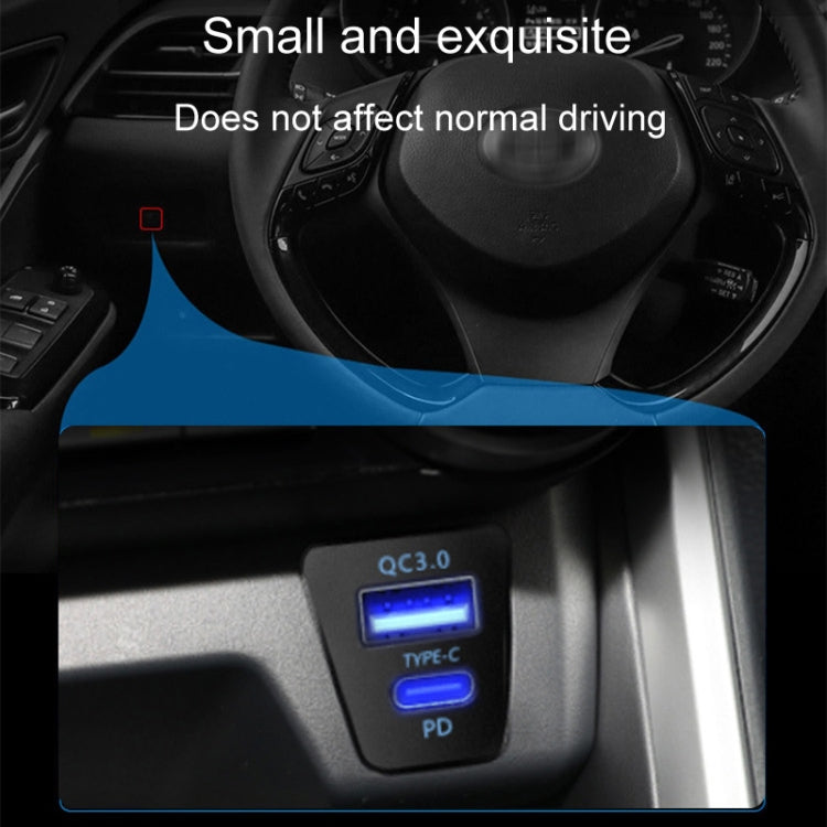 For Toyota RAV4 / WILDLANDER USB-PD Port 60W Fast Charging Modified Car Charger(Insurance Pickup Cord)