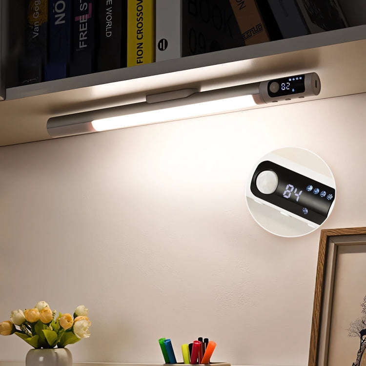 Rechargeable Under Cabinet LED Motion Sensor Night Light with Digital Display 2000mAH(Black)