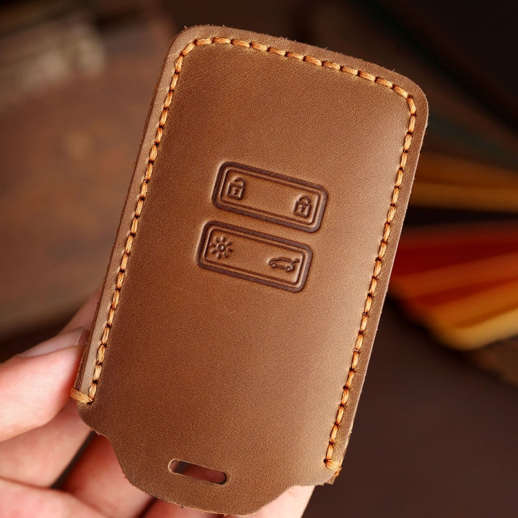 For Renault Koleos 2022 Hallmo Car Key Case(Brown) - Car Key Cases by Hallmo | Online Shopping South Africa | PMC TechLife | Buy Now Pay Later Mobicred
