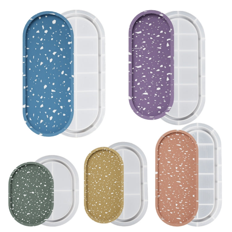 DIY Epoxy Oval Tray Dish Mold Silicone Mold for Flower Pot Base, Spec: 003