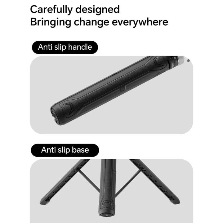 TELESIN 360 Degree Rotation 1.5m Selfie Stick Foldable Tripod For GoPro Hero / Insta360 / DJI Osmo Action(Black)