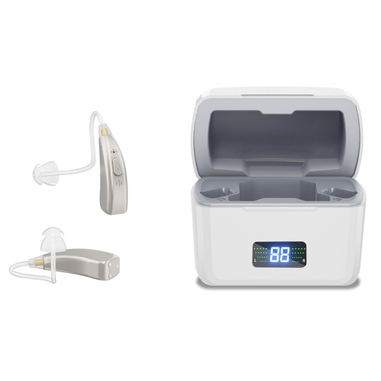 Z-126 Rechargeable Digital Display Hearing Aid Ear-hanging Sound Amplifier(Silver)