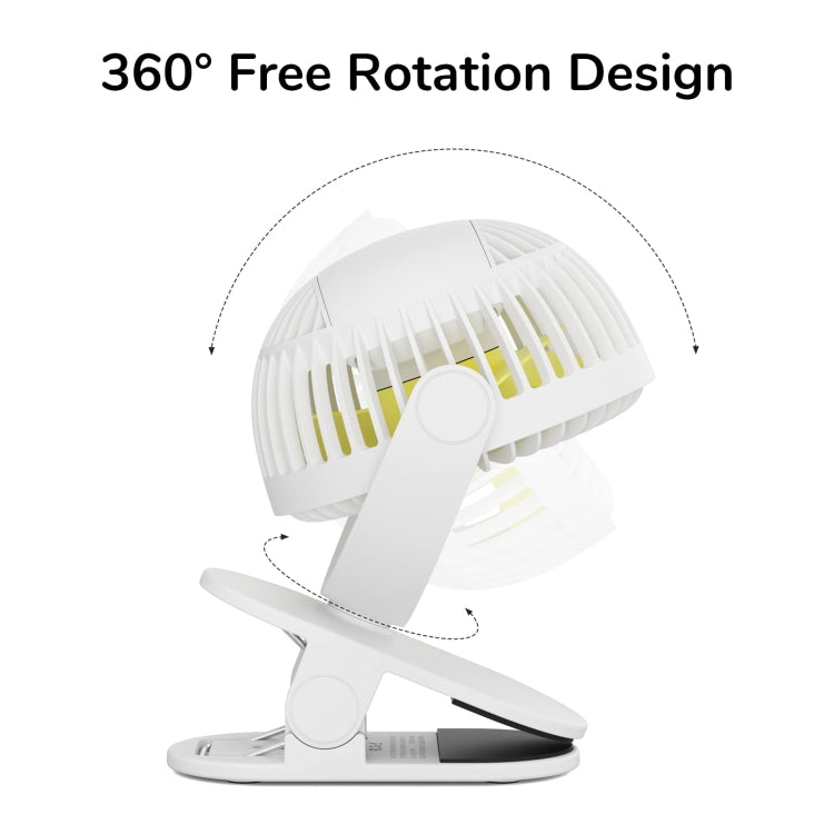 JisuLife FA29A Clip Desktop Mini Fan Portable USB Rechargeable Fan(Dark Green)