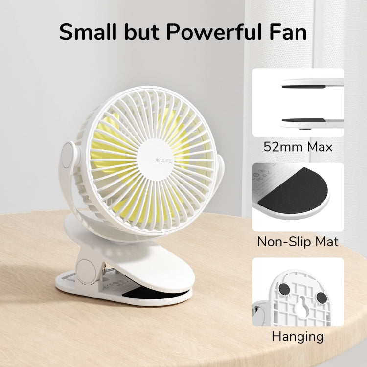 JisuLife FA29A Clip Desktop Mini Fan Portable USB Rechargeable Fan(Dark Green)