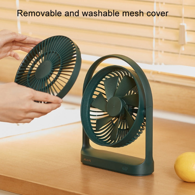 JisuLife FA19 4000mAh Wireless Rechargeable Desktop Mini Fan Silent Portable Fan(White) - free shipping - PMC Jewellery - Order now!