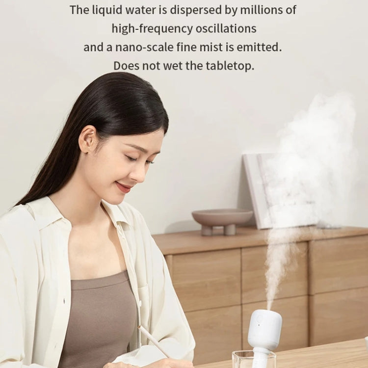 JisuLife JB07 Wireless High Mist Portable Humidifier, No Water Tank, Color: White 1100mAh