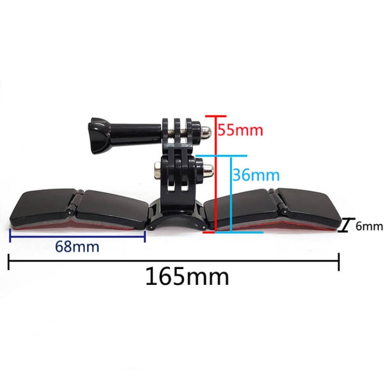 TUYU Motorcycle Integrated Hinged Helmet Chin Sports Camera Mounting Bracket, Style: With 2 Stickers - free shipping - PMC Jewellery - Order now!