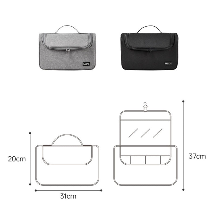 For Dyson Baona BN-DS002 Large Capacity Portable Handheld Hair Dryer Storage Bag with Hook(Black)