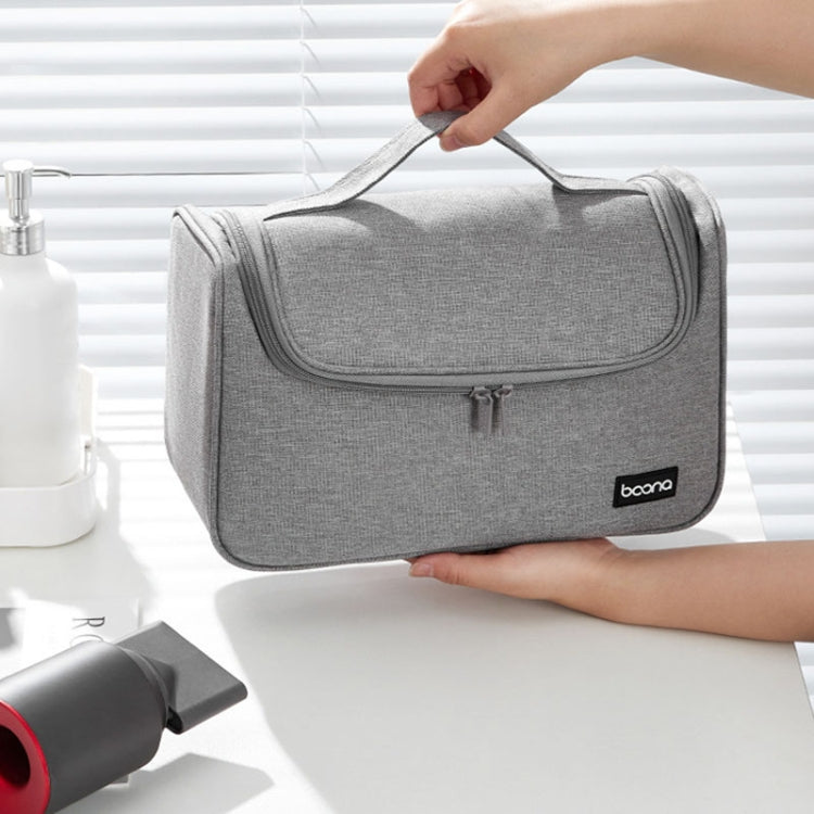 For Dyson Baona BN-DS002 Large Capacity Portable Handheld Hair Dryer Storage Bag with Hook(Black)