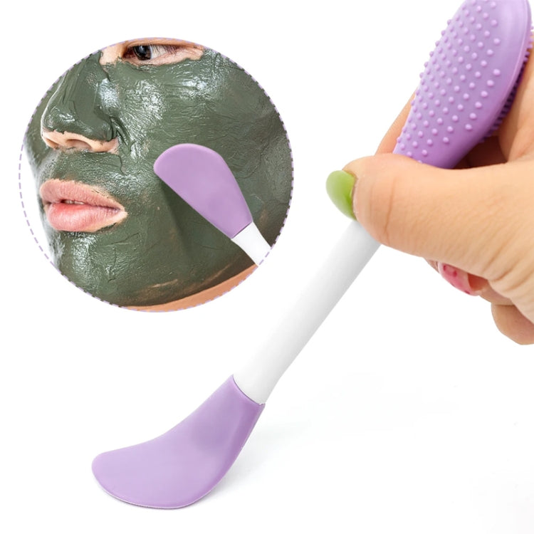 2pcs Dual Head Silicone Face Mask Brush Face Cleansing Massage Brush Mud Mask Applicator(Pink) - free shipping - PMC Jewellery - Order now!