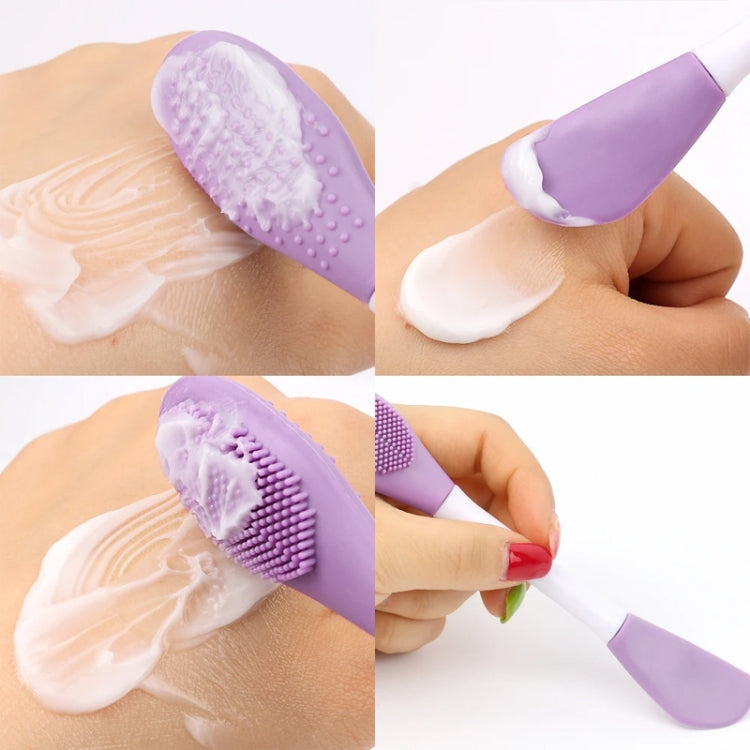 2pcs Dual Head Silicone Face Mask Brush Face Cleansing Massage Brush Mud Mask Applicator(Rose) - free shipping - PMC Jewellery - Order now!
