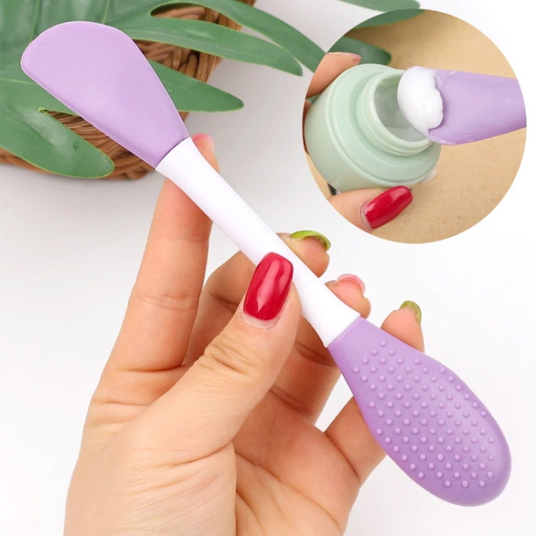2pcs Dual Head Silicone Face Mask Brush Face Cleansing Massage Brush Mud Mask Applicator(Pink) - free shipping - PMC Jewellery - Order now!
