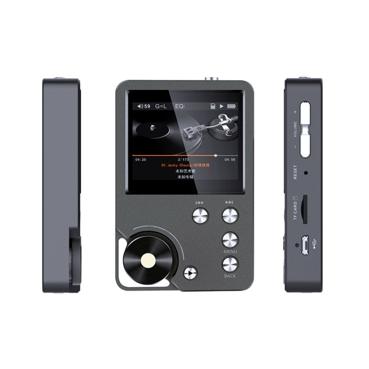 With 128GB TF Card HIFI Lossless DSD256 Music Player Sports MP3(Silver Gray)