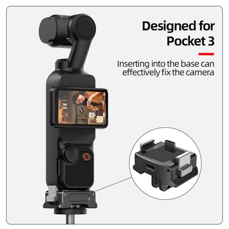 For DJI OSMO Pocket 3 Camera Charging Base Quick Release Mount Adapter With 1/4 Inch Hole, Spec: With Tripod - free shipping - PMC Jewellery - Order now!