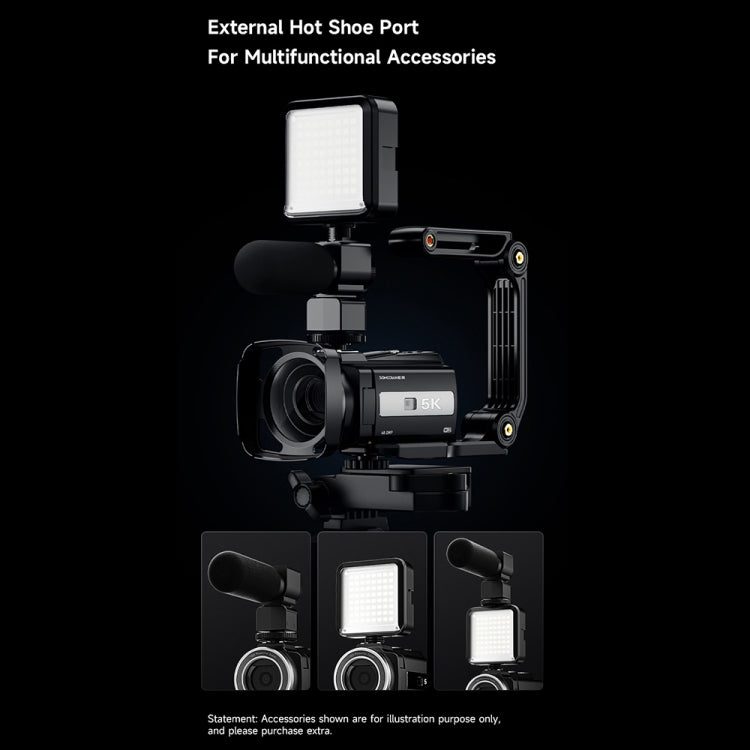 HDV-255K 5K/30FPS 16X Zoom Outdoor Sports HD Electronic Anti-Shake Digital Camera(UK Plug) - Video Cameras by PMC TechLife | Online Shopping South Africa | PMC TechLife | Buy Now Pay Later Mobicred