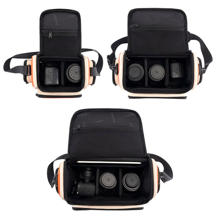 Cwatcun D121 Shoulder Crossbody Camera Bag Colorful Large Capacity Waterproof Digital Photography Bag, Color: Small Orange Red - free shipping - PMC TechLife - Order now!