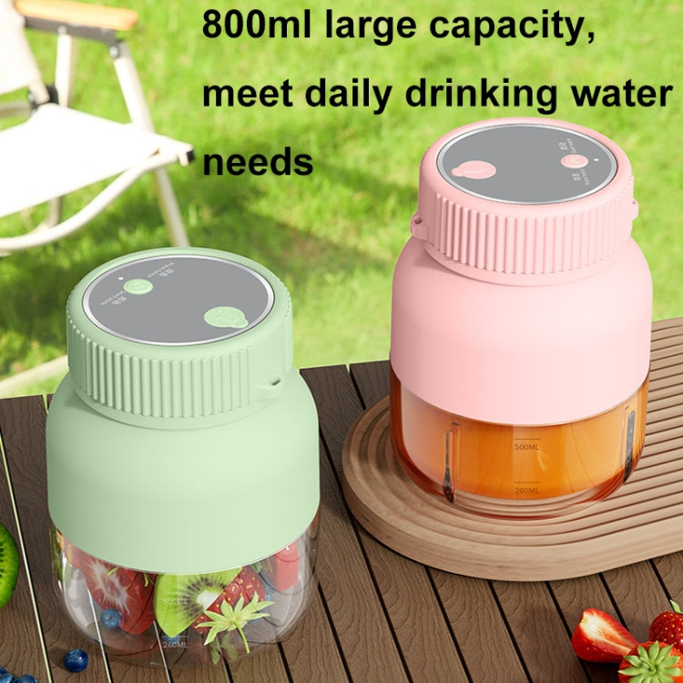800ml Multifunctional Wireless Portable Juicer Large-capacity Outdoor Juicer(Green)
