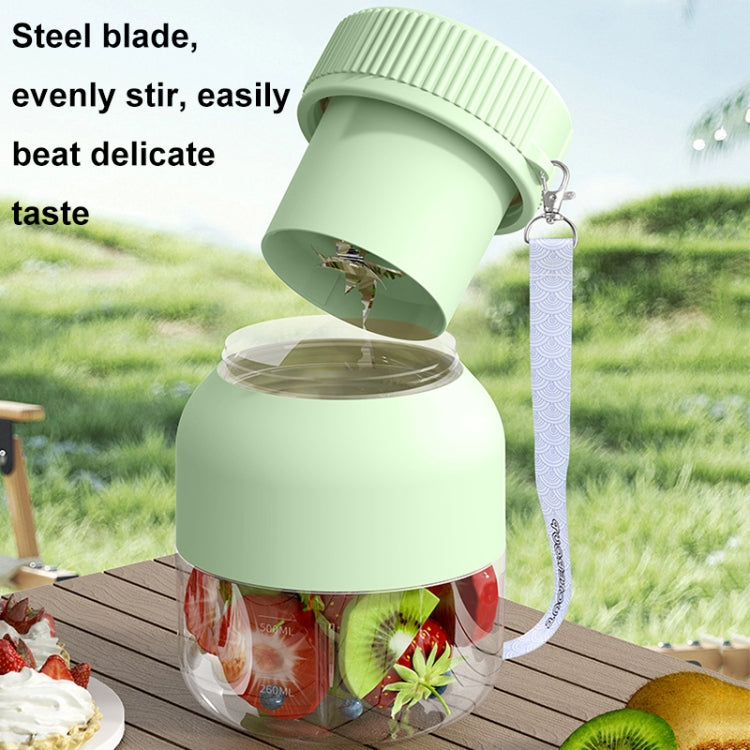 800ml Multifunctional Wireless Portable Juicer Large-capacity Outdoor Juicer(Green)