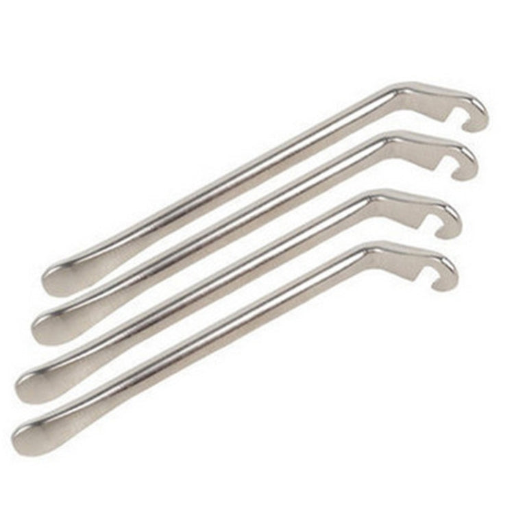 2pcs Metal Bicycle Tire Pry Bars Levers Mountain Bike Tire Removal Tools(Silver)
