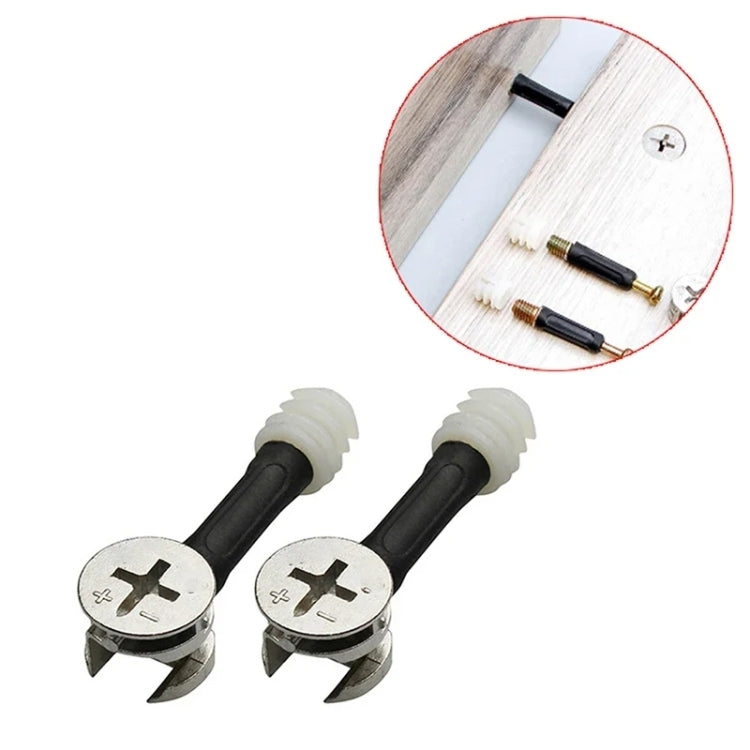 10pcs 35mm 3 In 1 Screw Connector Furniture Link Fixer Closet Eccentric Wheel Nut Connection Fastener - Furniture Accessories by PMC Jewellery | Online Shopping South Africa | PMC Jewellery | Buy Now Pay Later Mobicred