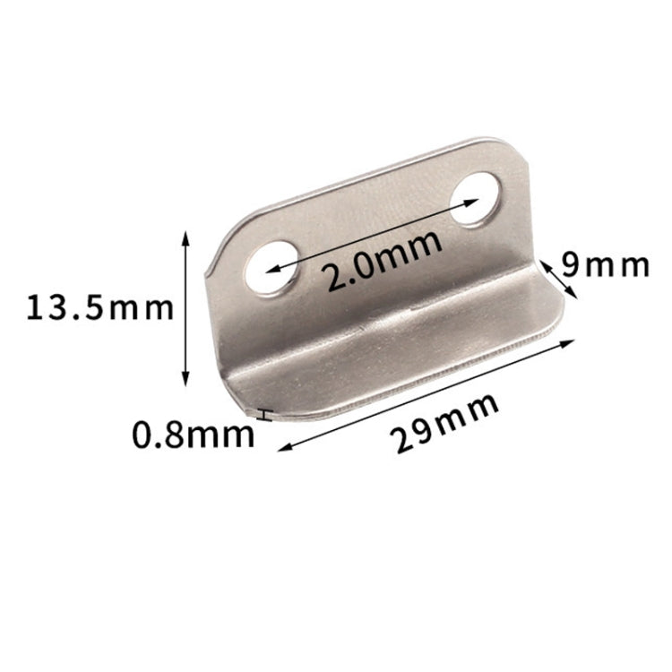 10pcs Lock Accessories L-Shaped Right Angle Office Drawer Lock Plate Furniture Parts Door Stopper(Silver) - Furniture Accessories by PMC Jewellery | Online Shopping South Africa | PMC Jewellery | Buy Now Pay Later Mobicred