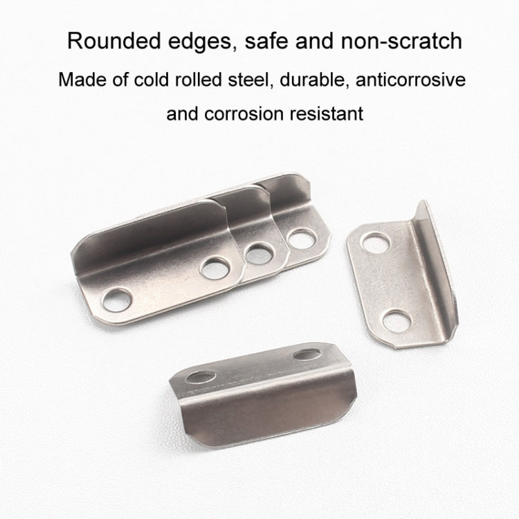 10pcs Lock Accessories L-Shaped Right Angle Office Drawer Lock Plate Furniture Parts Door Stopper(Silver) - Furniture Accessories by PMC Jewellery | Online Shopping South Africa | PMC Jewellery | Buy Now Pay Later Mobicred