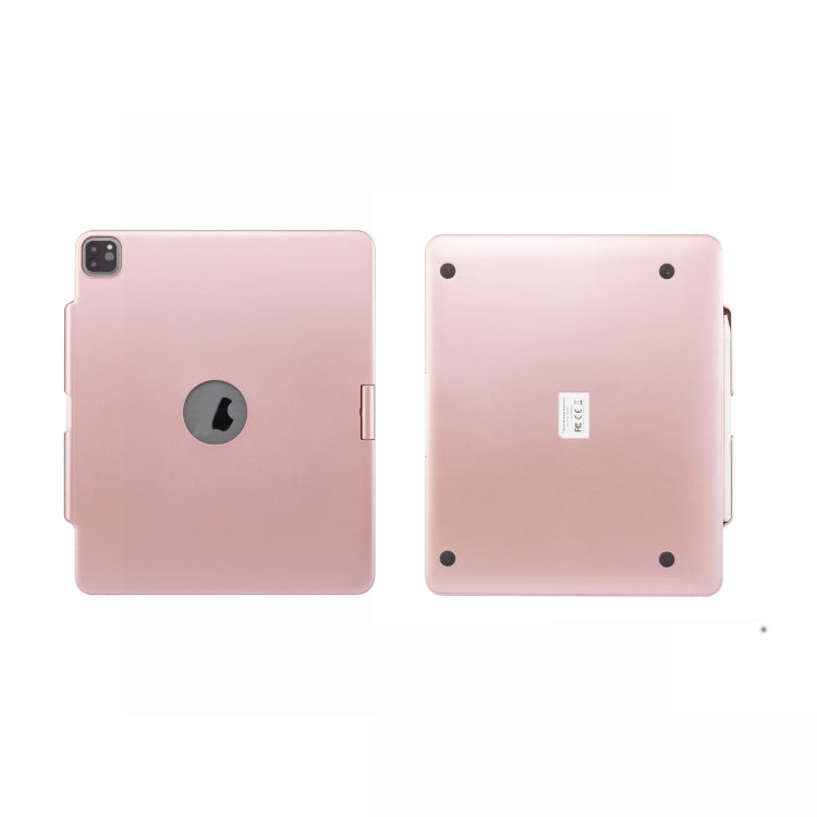 For iPad Pro 12.9 Inch 2022/2021/2020/2018 Tablet Bluetooth Touch Keyboard With Backlight 360 Degree Rotation(Rose Gold) - For iPad Pro by PMC Jewellery | Online Shopping South Africa | PMC Jewellery | Buy Now Pay Later Mobicred