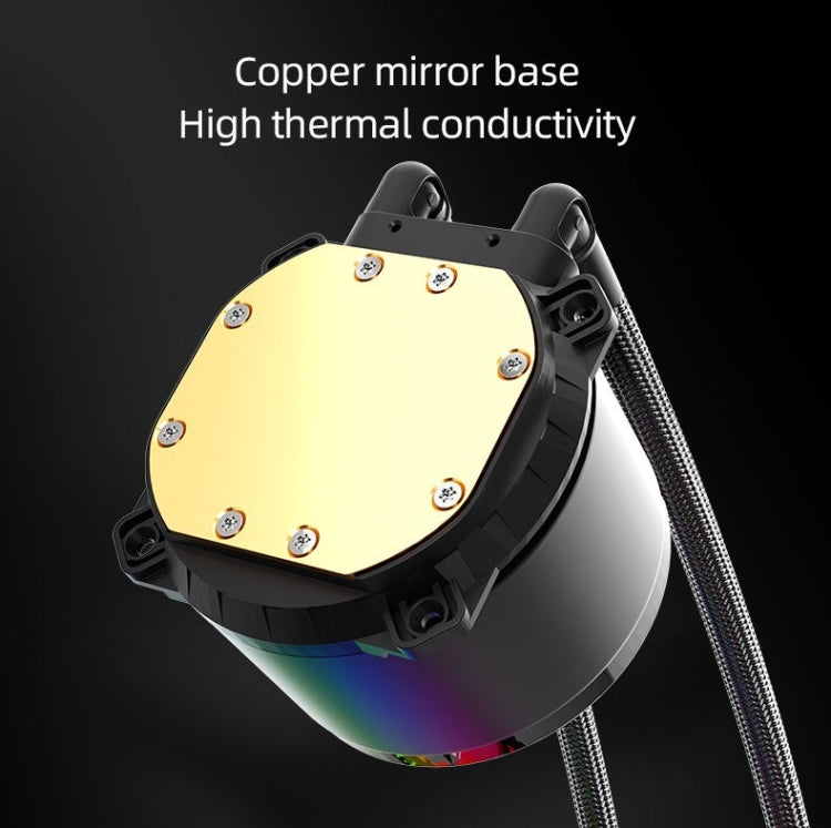 COOLMOON CM-YM-360T Computer ARGB Temperature Display Lens Multi-Platform Integrated CPU Cooler(White) - free shipping - PMC Jewellery - Order now!