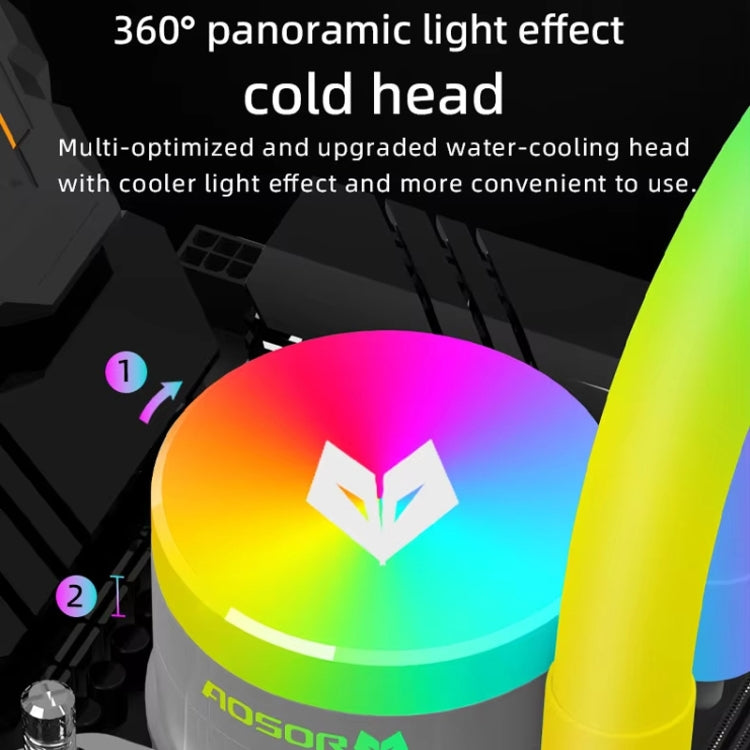 COOLMOON AS360 Magic Diamond Edition Computer Cooler ARGB Water Cooling Light Integrated CPU Radiator(White) - free shipping - PMC Jewellery - Order now!