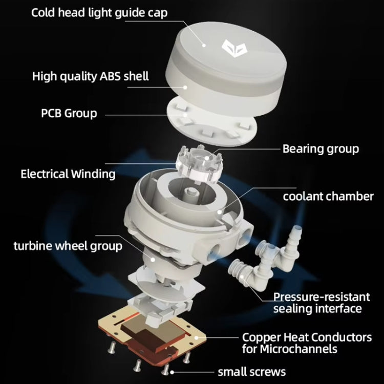 COOLMOON AS360 Magic Diamond Edition Computer Cooler ARGB Water Cooling Light Integrated CPU Radiator(White) - free shipping - PMC Jewellery - Order now!
