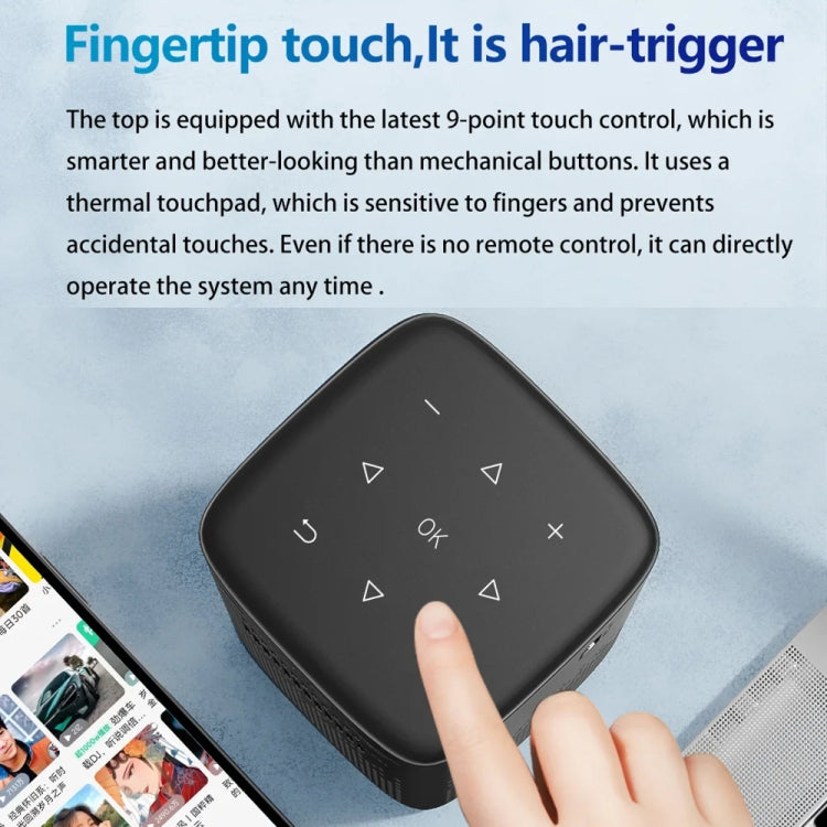 TOUMEI C900 Outdoor Portable Built-In Battery 4K HD Home Music Projector US Plug(Black) - Mini Projector by TOUMEI | Online Shopping South Africa | PMC Jewellery | Buy Now Pay Later Mobicred