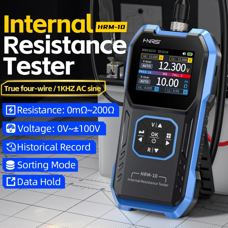 FNIRSI 18650 Lithium Battery Internal Resistance Voltage Measuring Instrument(HRM-10)