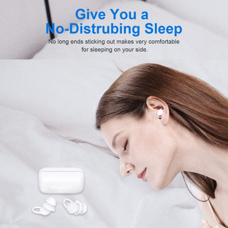 Bluedio NE Sleeping Silicone Earplugs Noise Reducing Soundproofing Earplugs With Storage Case(White) - free shipping - PMC Jewellery - Order now!