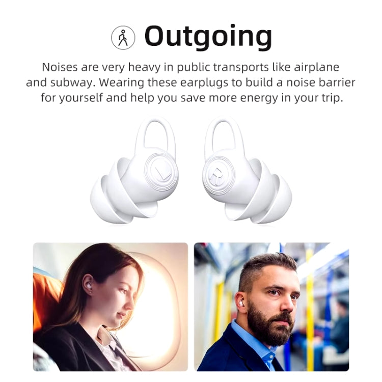 Bluedio NE Sleeping Silicone Earplugs Noise Reducing Soundproofing Earplugs With Storage Case(White) - free shipping - PMC Jewellery - Order now!