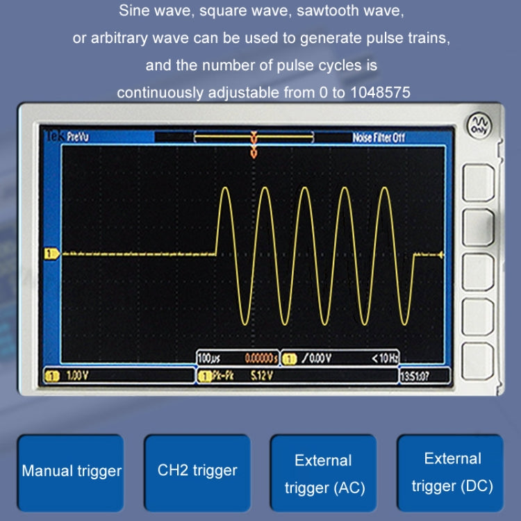 JUNTEK Programmable Dual-Channel DDS Function Arbitrary Waveform Signal Generator, Frequency: 50MHz(US Plug)