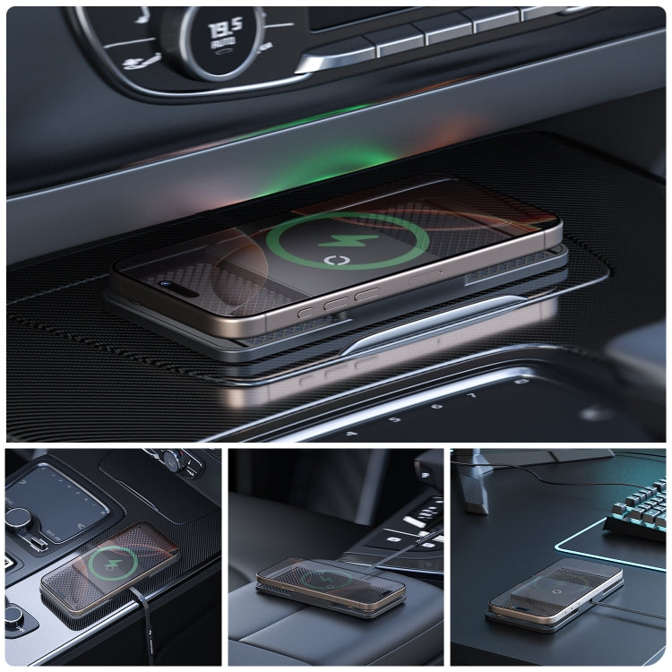 Avoid Camera Universal Car Wireless Charger Anti-slip Mat(TYPEC Interface 0.3m)