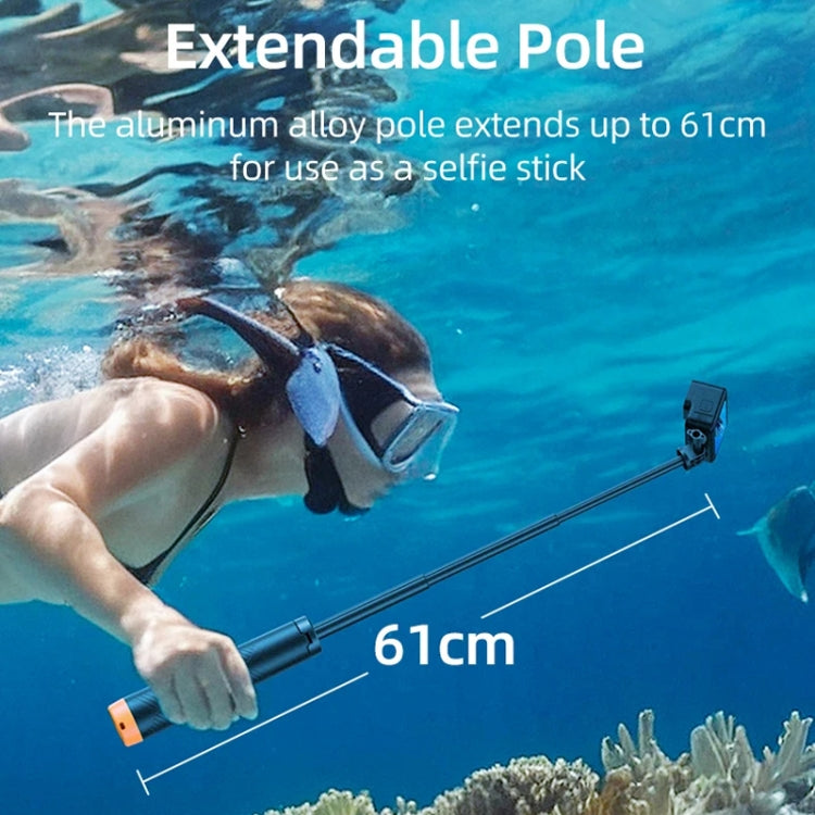 TELESIN 61cm Underwater Buoyancy Bar Retractable Selfie Stick Tripod For GoPro Insta360 DJI OSMO Action Camera - free shipping - PMC Jewellery - Order now!