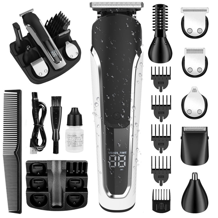 6 in 1 Men Water-resistant Electric Hair Trimmer Kit Nose Trimmer, Mustache Trimmer Body Shaver 8988