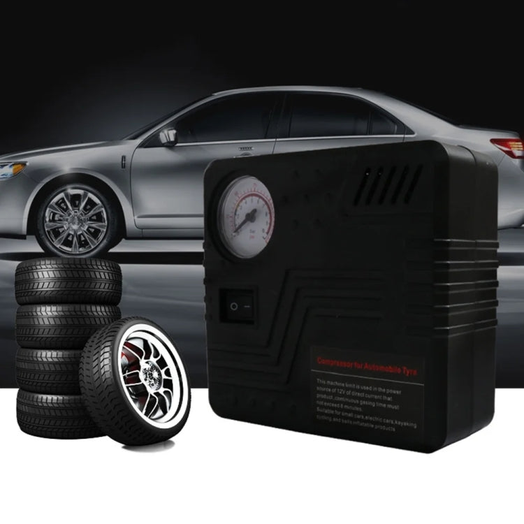 Car Tire Air Pump 12V Metal Electric Tire Pressure Gauge(Square) - Inflatable Pump by PMC TechLife | Online Shopping South Africa | PMC TechLife | Buy Now Pay Later Mobicred