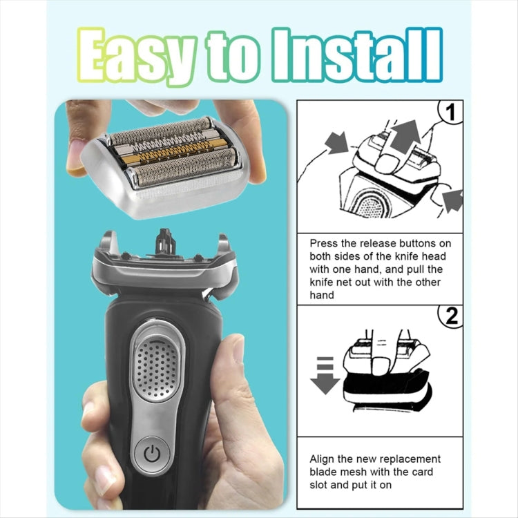 For Braun Series 9 Pro Electric Shaver 94M Blade Gold Mesh Cover, Style: Without Words(Plastic Seal) - Accessories by PMC TechLife | Online Shopping South Africa | PMC TechLife | Buy Now Pay Later Mobicred