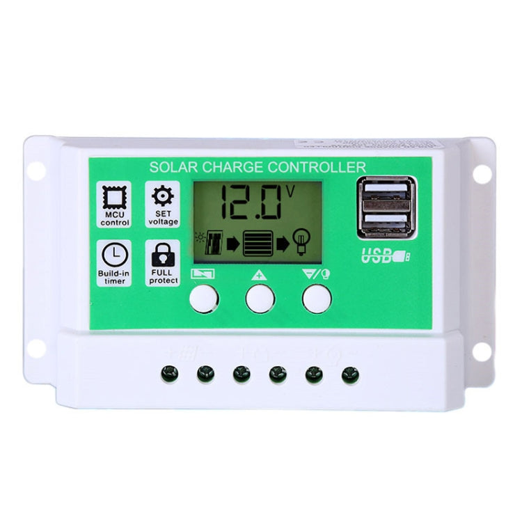 10A 12V PWM Solar Cell Panel Charger Controller Lithium-ion Lead-acid Battery Solar Controller