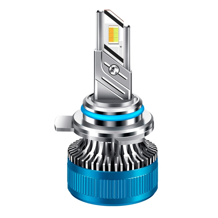 50W Three-color LED Double Copper Tube Aluminum Alloy Headlight, Bulb: 9012