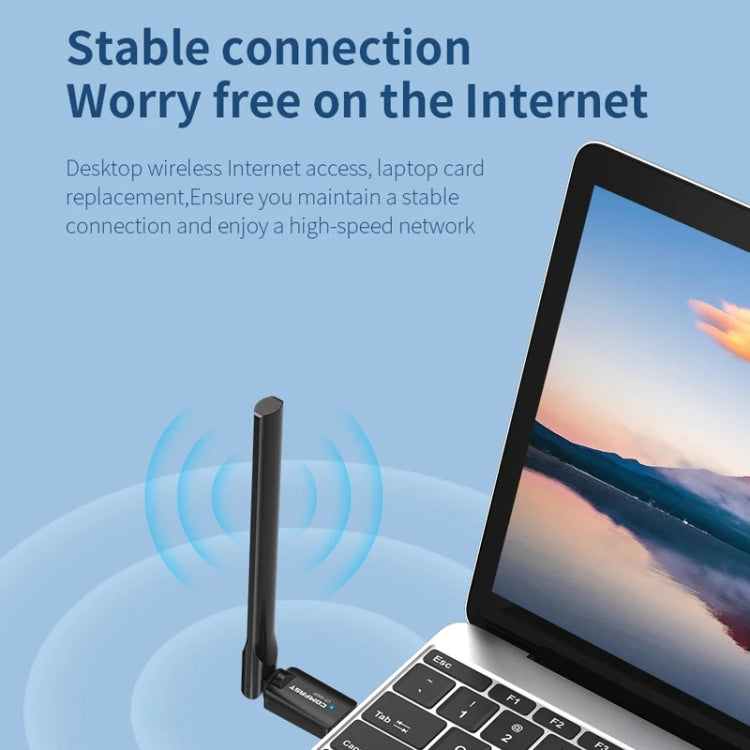 COMFAST CF-940F 300Mbps WiFi6 USB Adapter 2.4GHz WiFi Antena Wireless Network Card