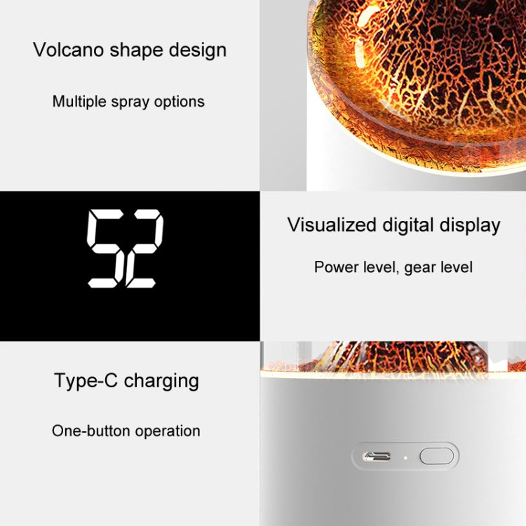 HX127 Mini Volcano Lava Aromatherapy Diffuser Small Household Atmosphere Humidifier, Color: White