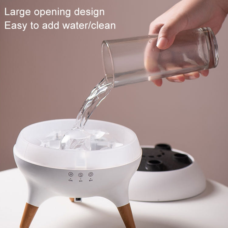 Dynamic Multi-Spray Aromatherapy Diffuser With Colorful Lights Remote Control Humidifier UK Plug(V80 Spit Circle Upgrade Model)