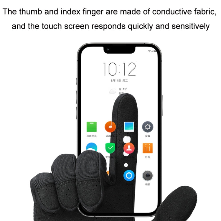 WEST BIKING Cycling Anti-slip Breathable Touch Screen Gloves, Size: L(Black)