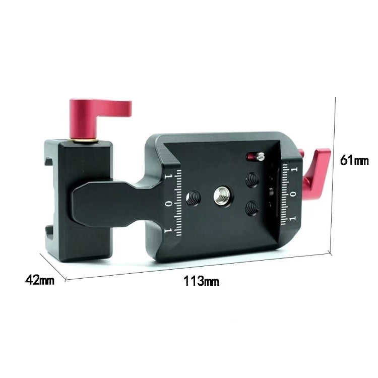 For DJI Ronin RS 3 Pro / RS 3 / RS 2 Vertical Shooting Plate Mount Stabilizer Accessories(Gray) - by PMC Jewellery | Online Shopping South Africa | PMC Jewellery | Buy Now Pay Later Mobicred